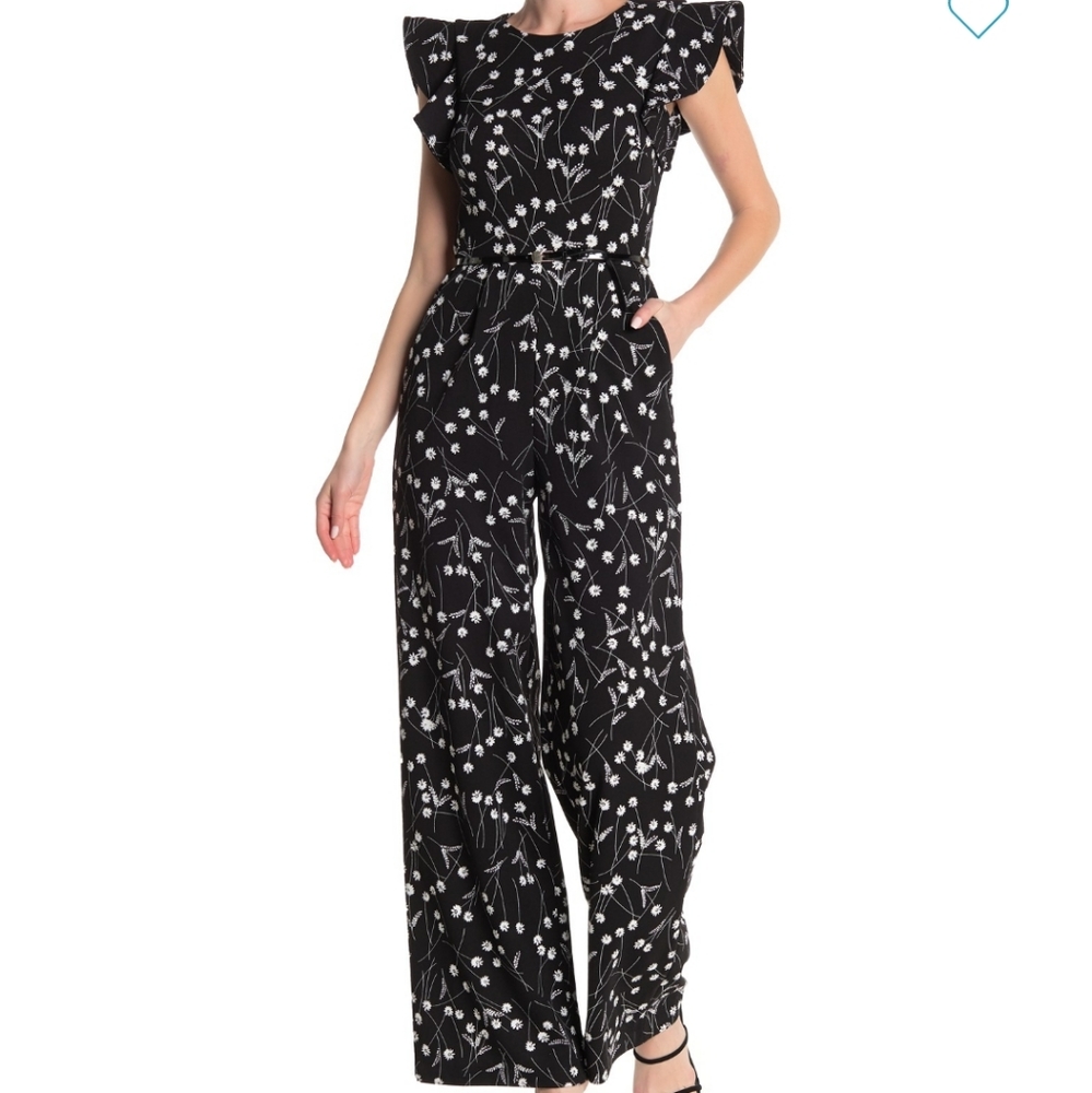 Black Ruffle Jumpsuit